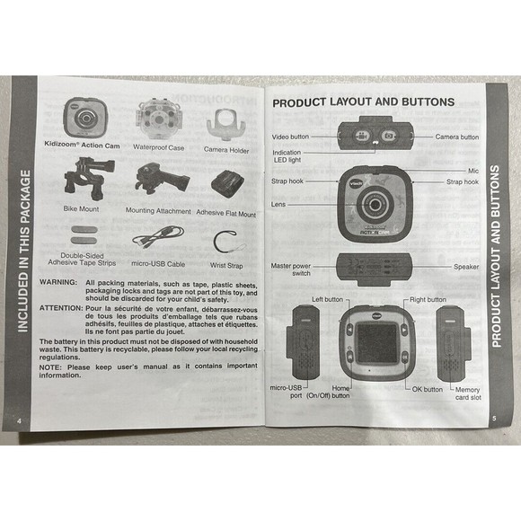 Vtech Kidizoom Yellow Action All Weather Digital Camera With Accessories & Case - Picture 15 of 15